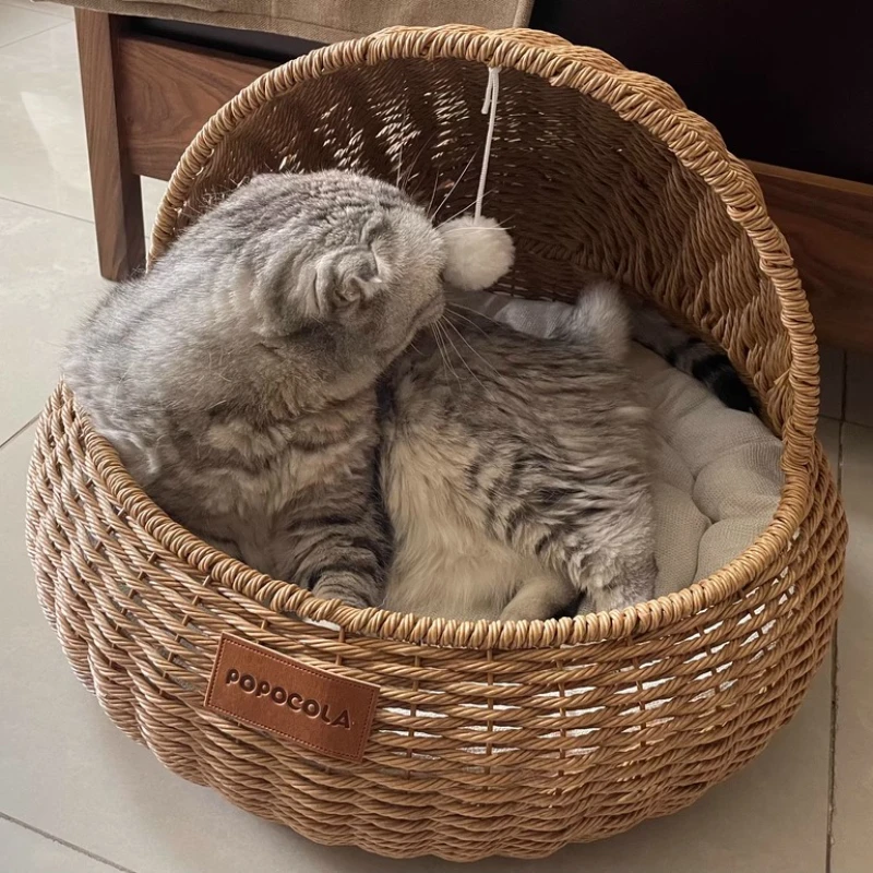 Four Seasons Universal Cat House Semi-Enclosed Kitten Bed Imitation Vine for Cats Basket Durable Comfortable Pet Supplies
Four Seasons Universal Cat House Semi-Enclosed Kitten Bed Imitation Vine for Cats Basket Durable Comfortable Pet Supplies