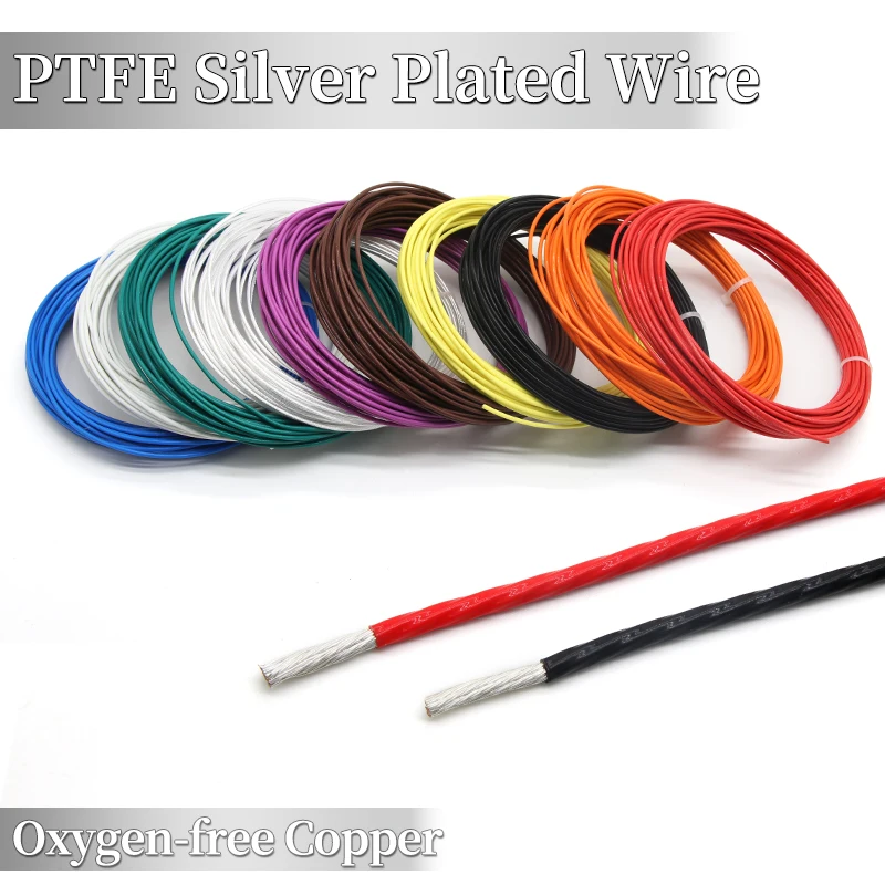 Black Red PTFE Silver Plated Wire 30/28/26/24~13/11/10 AWG Electric DIY High Purity OFC Copper Cable For 3D Printer 1/3/5/10/25M
Black Red PTFE Silver Plated Wire 30/28/26/24~13/11/10 AWG Electric DIY High Purity OFC Copper Cable For 3D Printer 1/3/5/10/25M