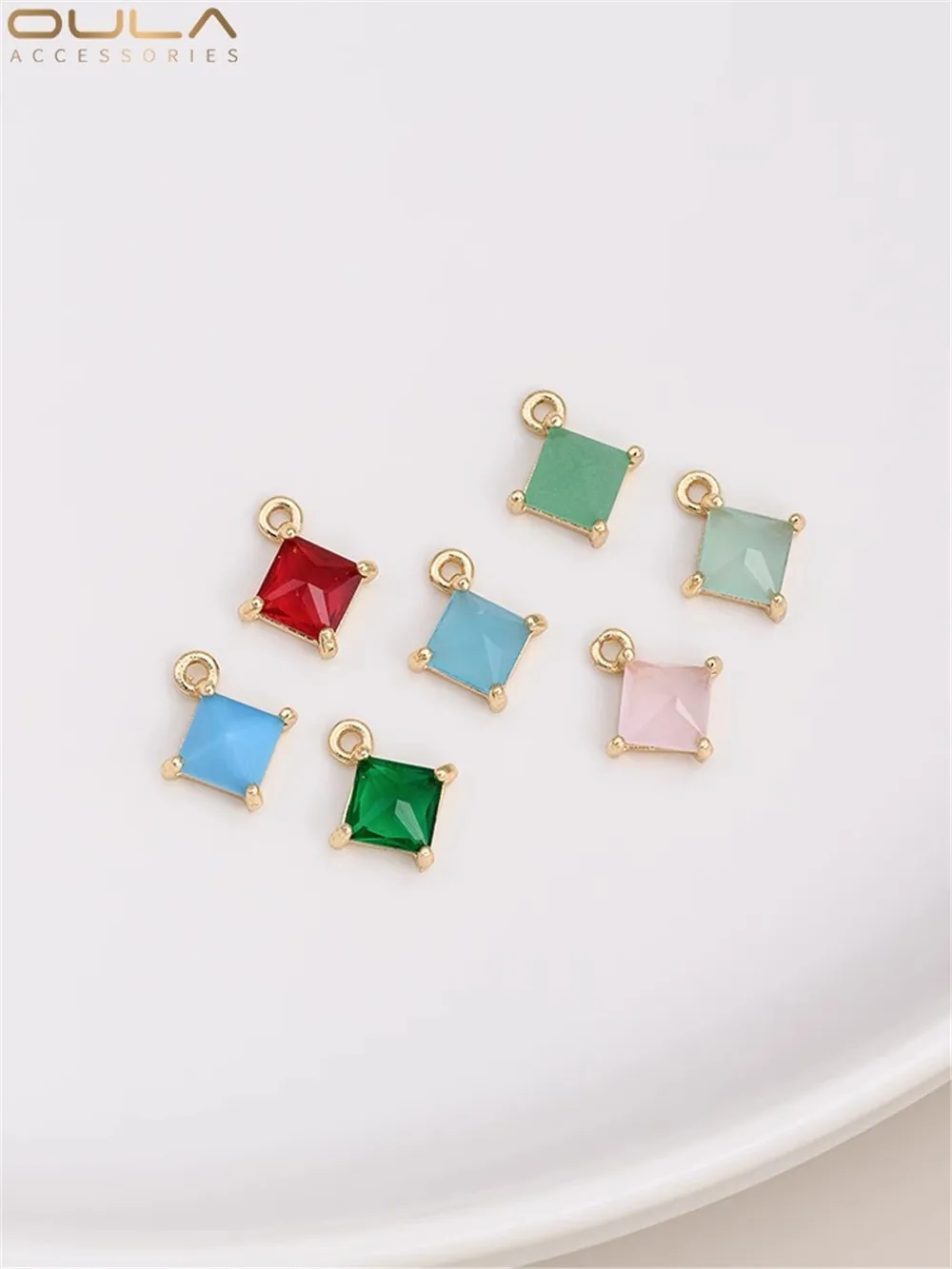 14K Gold-Color Plated Inlaid Square Color Zirconium Diamond Pendant Handmade Jewelry Pendant Diy Bracelet Earrings Pendant
14K Gold-Color Plated Inlaid Square Color Zirconium Diamond Pendant Handmade Jewelry Pendant Diy Bracelet Earrings Pendant
