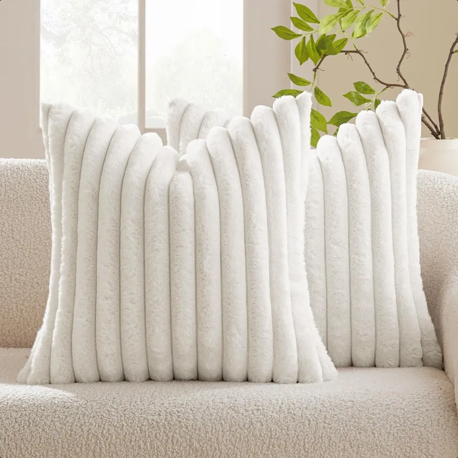 Faux Fur Plush Decorative Throw Pillow Covers Set of 2 Luxury Soft Fluffy Striped Cute Pillowcases Cushion for Spring Sofa Couc
Faux Fur Plush Decorative Throw Pillow Covers Set of 2 Luxury Soft Fluffy Striped Cute Pillowcases Cushion for Spring Sofa Couc