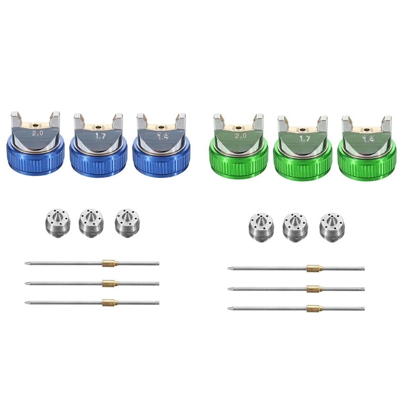 Universal Aircap Set Nozzle Replace Nozzle Diameters 1.4 1.7 2 mm Black Green
Universal Aircap Set Nozzle Replace Nozzle Diameters 1.4 1.7 2 mm Black Green