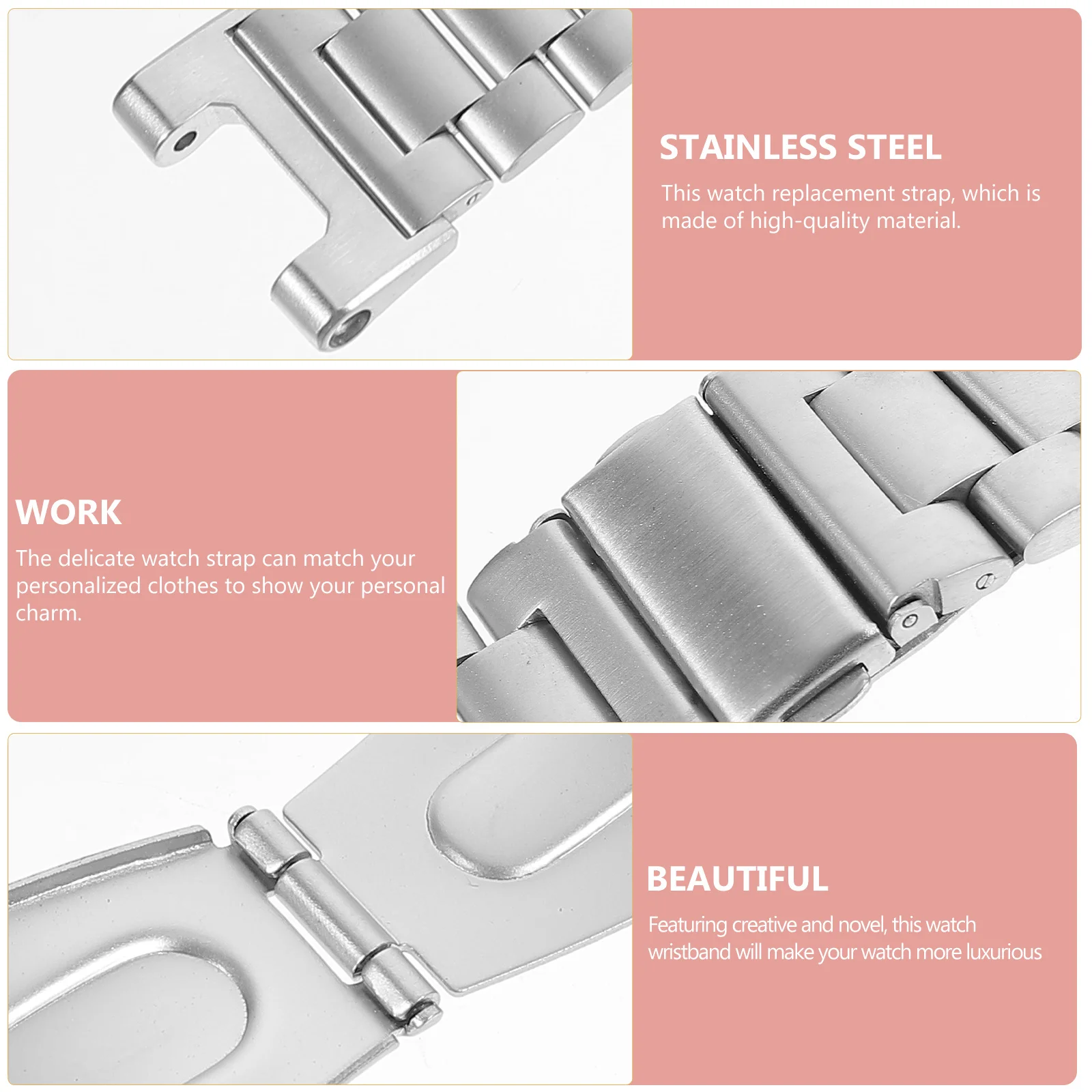 1Pcs Stainless Steel Watch Band Stylish Comfortable Adjustable Durable for Smartwatch Strap Wristband Watch Strap
1Pcs Stainless Steel Watch Band Stylish Comfortable Adjustable Durable for Smartwatch Strap Wristband Watch Strap
