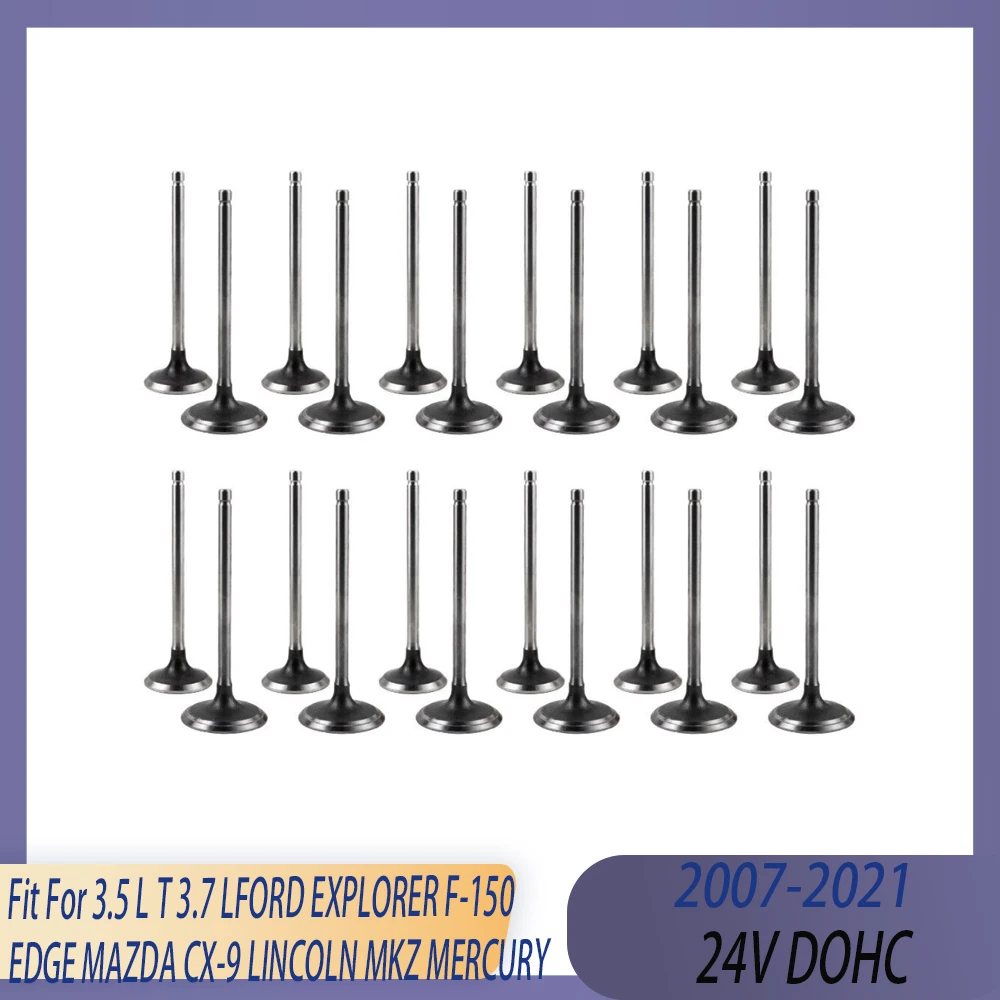 24pcs Engine Intake & Exhaust Valve Kit Fit 3.5 3.7 L DOHC 07-21 GAS For FORD EXPLORER F-150 EDGE MAZDA CX-9 LINCOLN MKZ MERCURY
24pcs Engine Intake & Exhaust Valve Kit Fit 3.5 3.7 L DOHC 07-21 GAS For FORD EXPLORER F-150 EDGE MAZDA CX-9 LINCOLN MKZ MERCURY