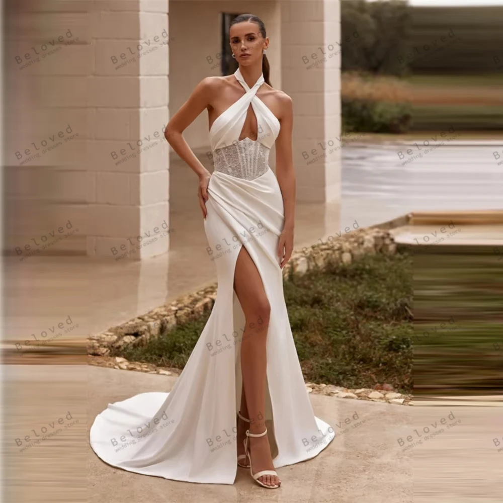 Charming Wedding Dresses Graceful Bridal Gowns Halter Neck Sleeveless Backless Robes For Women Customized Vestidos De Novia 2026
Charming Wedding Dresses Graceful Bridal Gowns Halter Neck Sleeveless Backless Robes For Women Customized Vestidos De Novia 2026