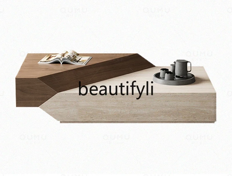 ss25 Slate coffee table, high-end walnut living room home, log minimalist tea table
ss25 Slate coffee table, high-end walnut living room home, log minimalist tea table
