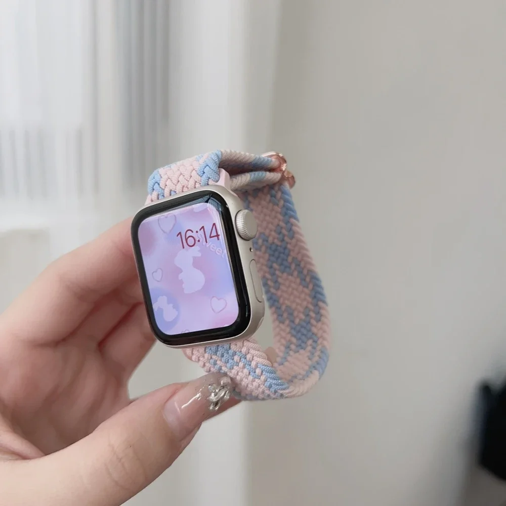 Superior elastic nylon For Apple Watch band women Series 38mm 40mm 41mm 42mm 44mm 45mm 46mm 49mm for iwatch Strap
Superior elastic nylon For Apple Watch band women Series 38mm 40mm 41mm 42mm 44mm 45mm 46mm 49mm for iwatch Strap