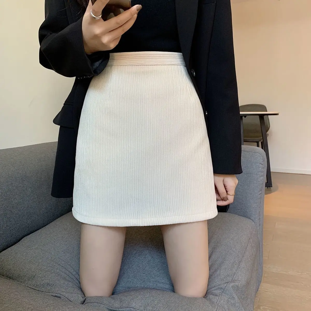 Skirts Women Spring Elegant Students Corduroy Streetwear Trendy Leisure All-match Female Korean Style Slim High Waisted Ulzzang
Skirts Women Spring Elegant Students Corduroy Streetwear Trendy Leisure All-match Female Korean Style Slim High Waisted Ulzzang