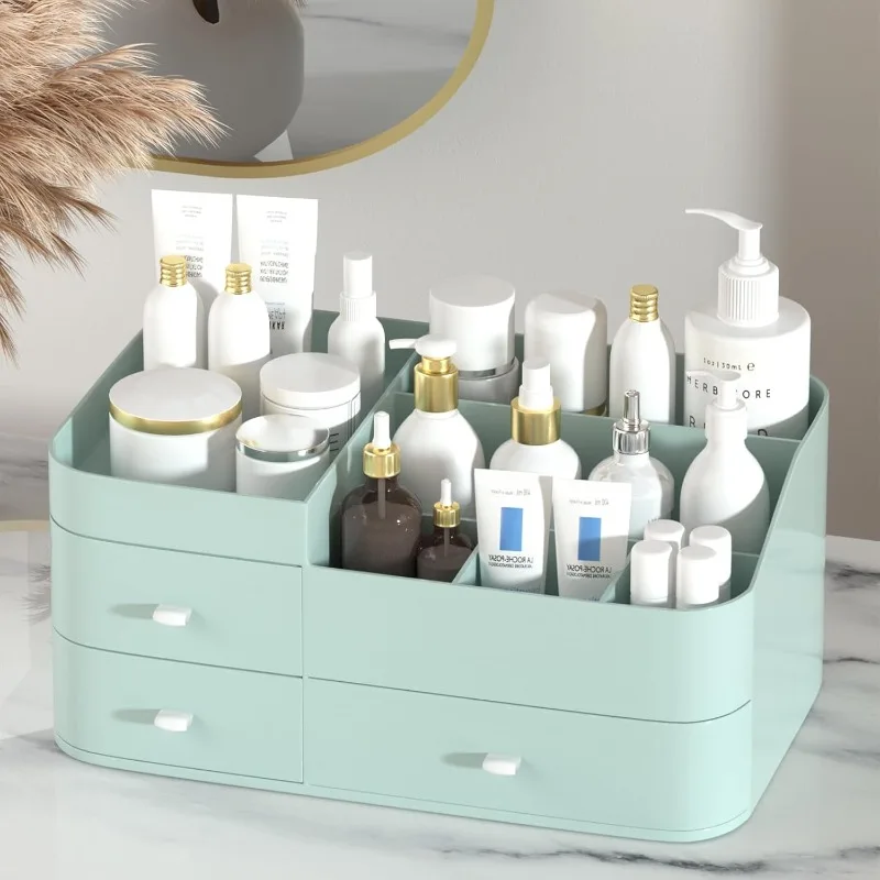 Makeup Organizer for Vanity, Large Capacity Desk Organizer with Drawers for Cosmetics, Lipsticks, Jewelry, Nail Care
Makeup Organizer for Vanity, Large Capacity Desk Organizer with Drawers for Cosmetics, Lipsticks, Jewelry, Nail Care