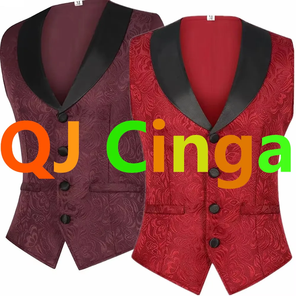 2026 Fall New Red Men's Sleeveless Suit Vest, Single-Breasted Black Collar Vests, Perfect for Weddings/Parties and Performances.
2026 Fall New Red Men's Sleeveless Suit Vest, Single-Breasted Black Collar Vests, Perfect for Weddings/Parties and Performances.