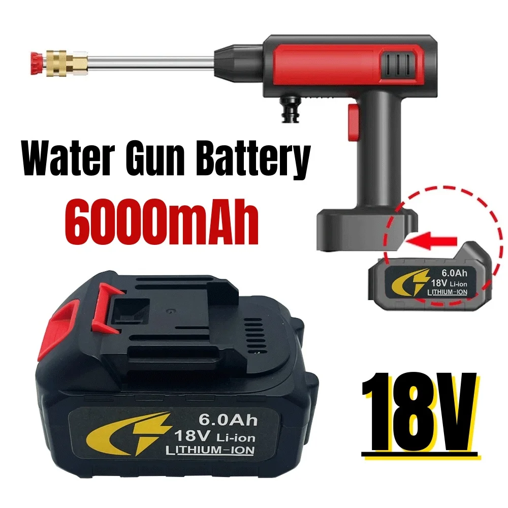 18V Replacement Li-Ion Battery for Car Washer 6.0Ah/6000mAh High Pressure Water Gun Car Wash Spare Part(Only Battery)
18V Replacement Li-Ion Battery for Car Washer 6.0Ah/6000mAh High Pressure Water Gun Car Wash Spare Part(Only Battery)