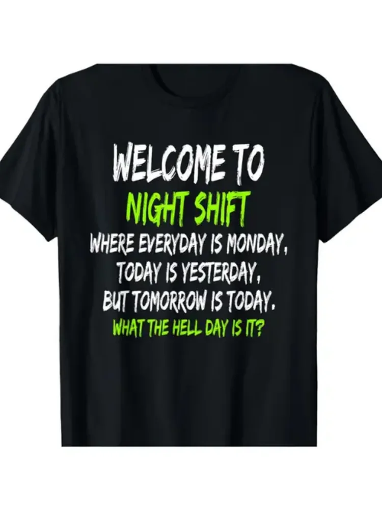 NightShift Worker Humor Cotton T-Shirt, 100% Cotton, Crew Neck, Regular Fit, Short Sleeve, Non-Stretch, Printed Graphic, for A
NightShift Worker Humor Cotton T-Shirt, 100% Cotton, Crew Neck, Regular Fit, Short Sleeve, Non-Stretch, Printed Graphic, for A