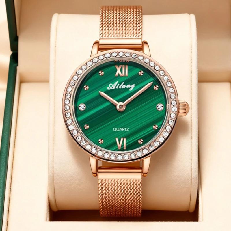 Женские розово-зеленые современные минималистичные повседневные универсальные кварцевые часы в корейском стиле с сетчатым ремешком
Женские розово-зеленые современные минималистичные повседневные универсальные кварцевые часы в корейском стиле с сетчатым ремешком