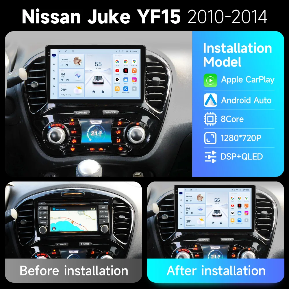 9-дюймовый беспроводной Carplay Android Auto радио для Nissan Juke 2011-2019 Tesla Style Android сиденье мультимедийный плеер навигация
9-дюймовый беспроводной Carplay Android Auto радио для Nissan Juke 2011-2019 Tesla Style Android сиденье мультимедийный плеер навигация 