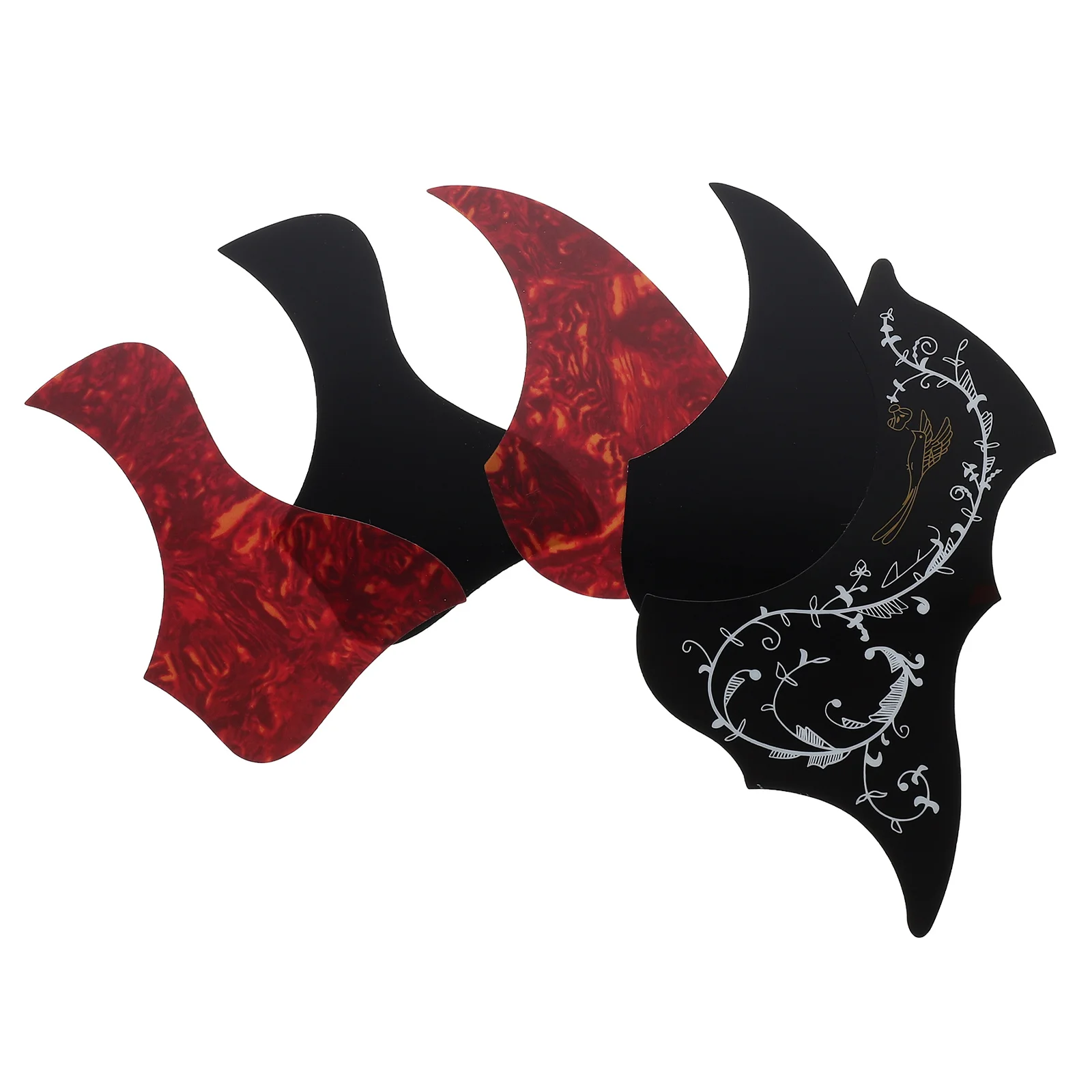 5 Pcs Guitar Pickguard Acoustic Guards Anti Scratch Black Bird Pattern Folk Accessories For Guitar Lovers Musicians Bands
5 Pcs Guitar Pickguard Acoustic Guards Anti Scratch Black Bird Pattern Folk Accessories For Guitar Lovers Musicians Bands