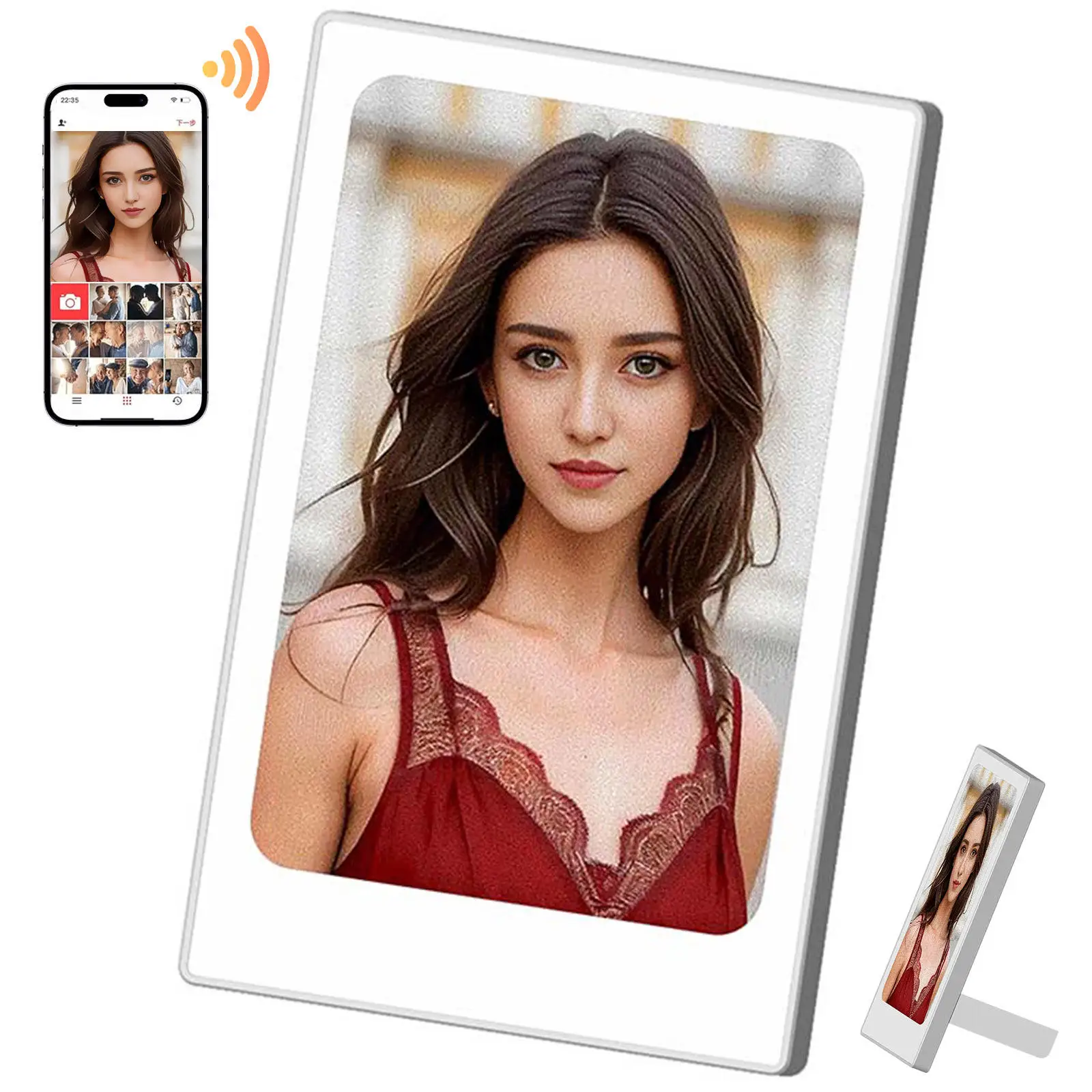 4 Inch Color E-Ink Smart Photo Frame Wireless Bluetooth Digital Picture Frame Support Phone Remote Photo Upload Display QR Code
4 Inch Color E-Ink Smart Photo Frame Wireless Bluetooth Digital Picture Frame Support Phone Remote Photo Upload Display QR Code
