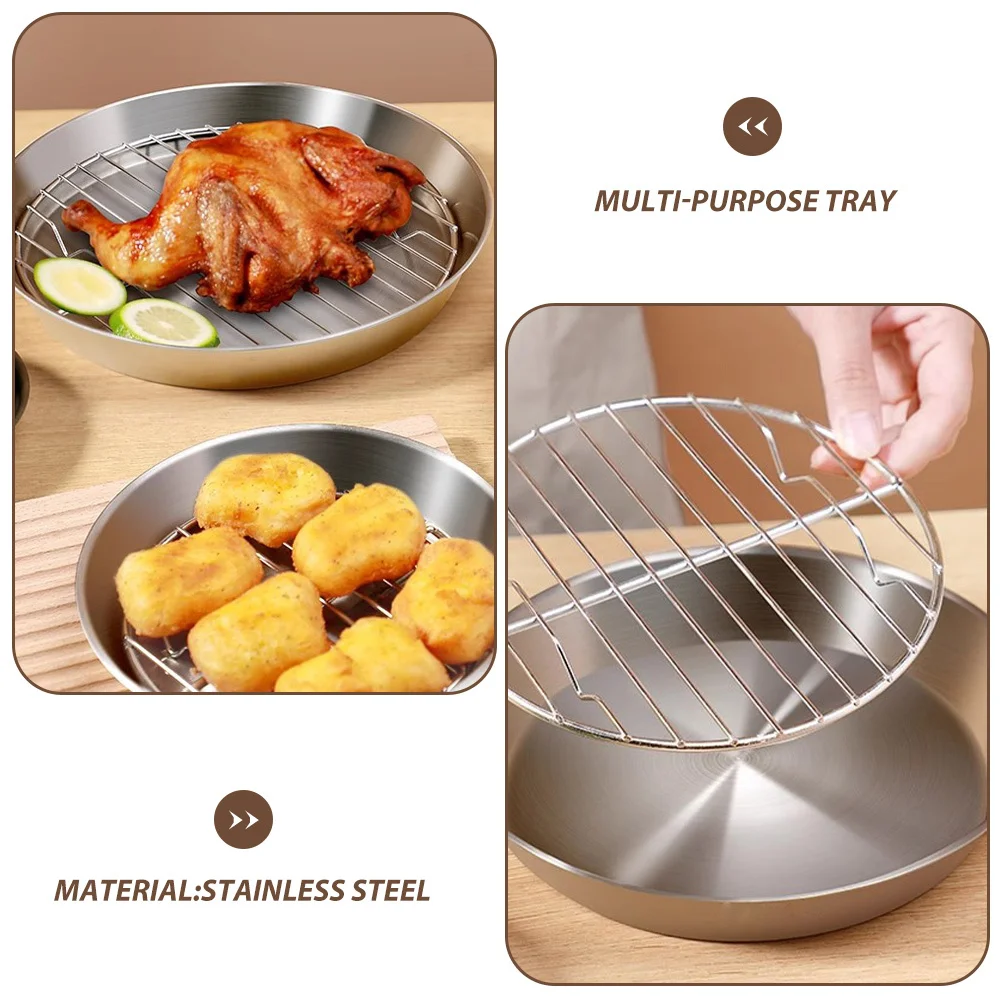 Grill Pan Rack Plate Tray Bbq Wire Baking Trays for Oven with Mesh Frying Cooking
Grill Pan Rack Plate Tray Bbq Wire Baking Trays for Oven with Mesh Frying Cooking