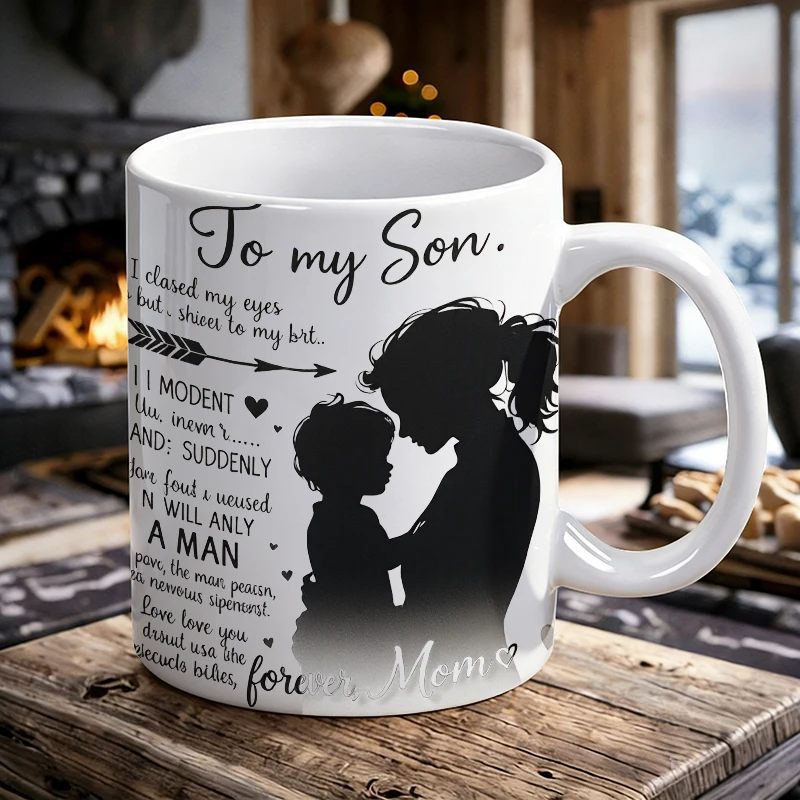Forever Mom's Love to Son A Heartfelt Silhouette Wall Art with Poetic Message printed Mug Coffee Cup Ceramic Cup
Forever Mom's Love to Son A Heartfelt Silhouette Wall Art with Poetic Message printed Mug Coffee Cup Ceramic Cup