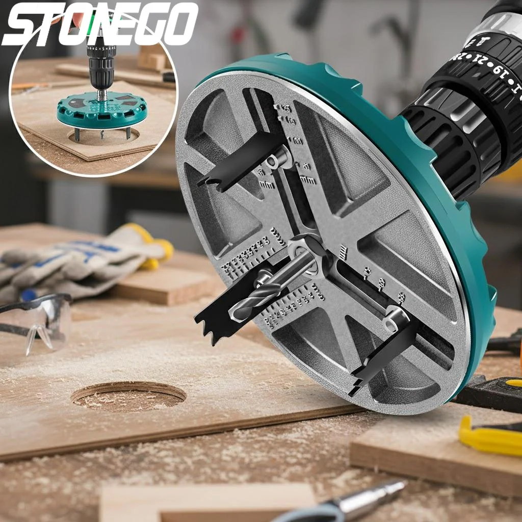 Adjustable Universal Woodworking Hole Opener Plank Plasterboard Plastic Aluminum Hole Punching Tool Hole Opening Drill
Adjustable Universal Woodworking Hole Opener Plank Plasterboard Plastic Aluminum Hole Punching Tool Hole Opening Drill