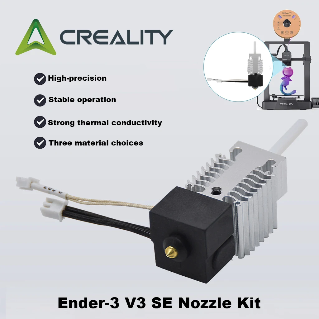 Creality Ender 3 V3 SE Hotend Kit,260℃ High-Temperature Resistance Hotend Heater Block,3D Printer Extruder Hot End Kit
Creality Ender 3 V3 SE Hotend Kit,260℃ High-Temperature Resistance Hotend Heater Block,3D Printer Extruder Hot End Kit