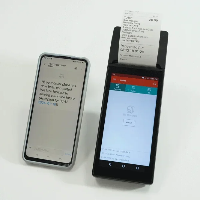 Сенсорный экран GOODCOM Pos-терминал Android-устройства Pos-системы ручное управление онлайн-заказом
Сенсорный экран GOODCOM Pos-терминал Android-устройства Pos-системы ручное управление онлайн-заказом