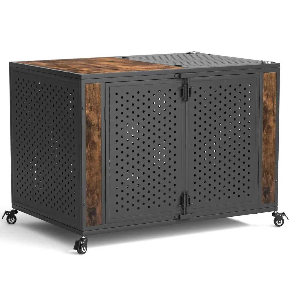 42 Heavy Duty Dog Crate Furniture for Large and Medium Dogs, Enclosed Design with 0.5 inch Holes, Indestructible Metal Kennel f
42 Heavy Duty Dog Crate Furniture for Large and Medium Dogs, Enclosed Design with 0.5 inch Holes, Indestructible Metal Kennel f