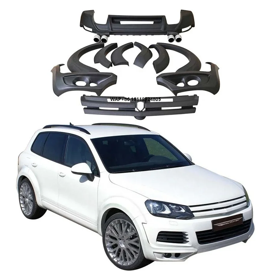 New Widebody Body Kits for Touareg Featuring Wheel Arches Fenders Rear Diffuser Bumper with Exhaust Cut-Outs
New Widebody Body Kits for Touareg Featuring Wheel Arches Fenders Rear Diffuser Bumper with Exhaust Cut-Outs
