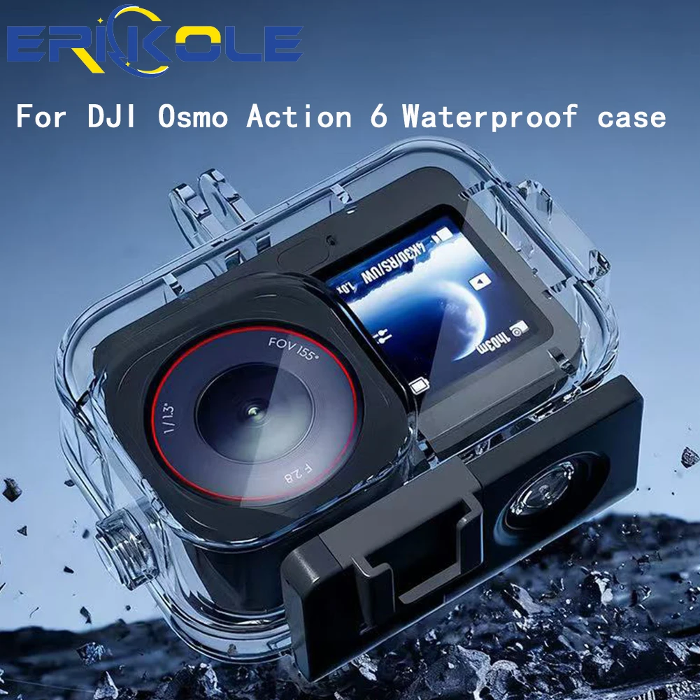 For DJI Osmo Action 6 Underwater Protective Housing Shockproof Scratch-Resistant Clear Cover for DJI Action 6 Camera Accessory
For DJI Osmo Action 6 Underwater Protective Housing Shockproof Scratch-Resistant Clear Cover for DJI Action 6 Camera Accessory