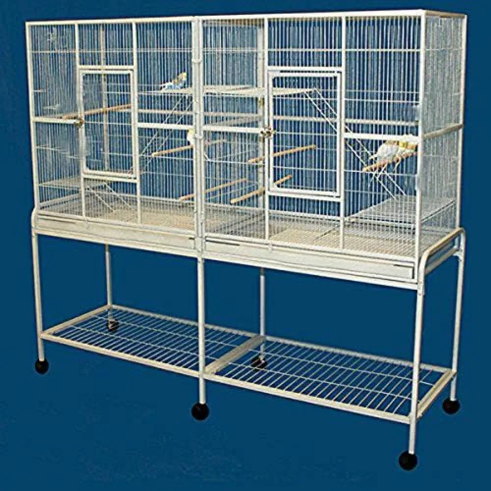 Extra Large Double Center Divider Birdhouse Treehouse Bird Flight Breeder Cage with Breeding Nest Box Doors Removable Rolling
Extra Large Double Center Divider Birdhouse Treehouse Bird Flight Breeder Cage with Breeding Nest Box Doors Removable Rolling