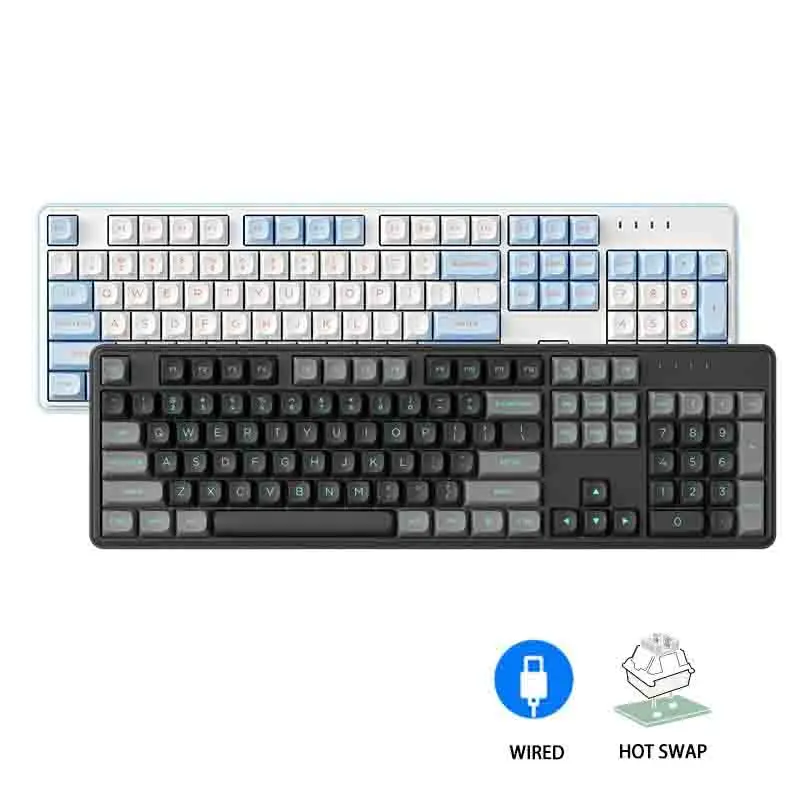 ZT104 Gasket Structure Mechanical Keyboard 104 Keys Wired Keyboard Type-C USB Support Hot Swap LED Gaming Keyboard
ZT104 Gasket Structure Mechanical Keyboard 104 Keys Wired Keyboard Type-C USB Support Hot Swap LED Gaming Keyboard