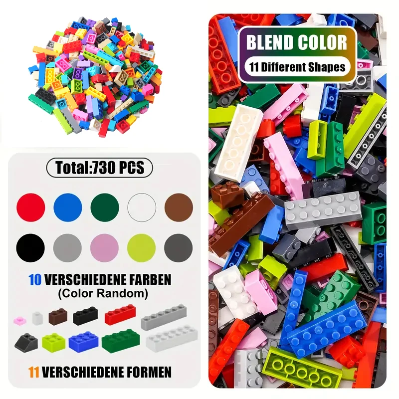 730pcs DIY Assembled Small Pellet Building Blocks 11 Shapes Creative Construction Single Color Bulk Bricks Educational Kids Toys
730pcs DIY Assembled Small Pellet Building Blocks 11 Shapes Creative Construction Single Color Bulk Bricks Educational Kids Toys