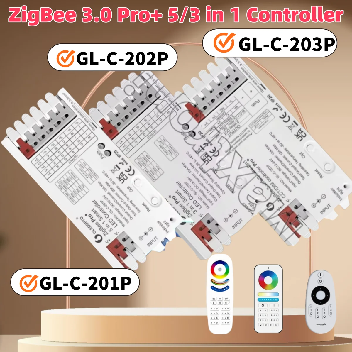 Контроллер ZigBee 3.0 Pro + 5/3 в 1, 20 А, макс. Tuya Smart APP, голосовое управление, светодиодные ленты RGBCCT/RGBW/RGB, GL-C-201P/202P/203P
Контроллер ZigBee 3.0 Pro + 5/3 в 1, 20 А, макс. Tuya Smart APP, голосовое управление, светодиодные ленты RGBCCT/RGBW/RGB, GL-C-201P/202P/203P
