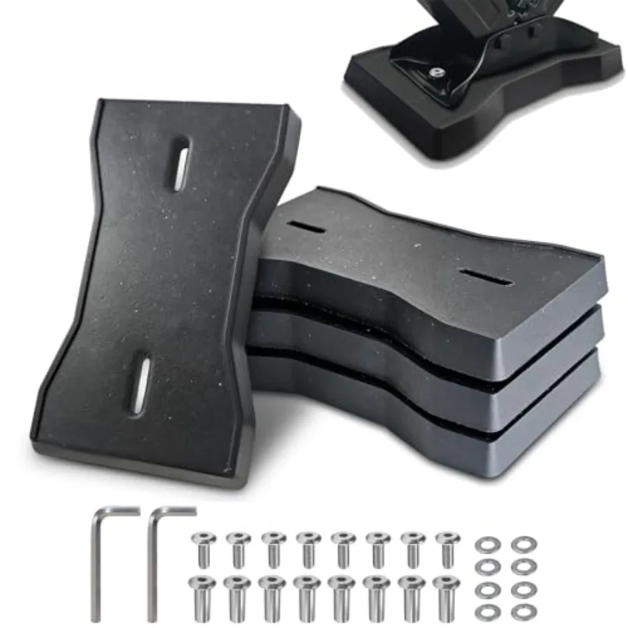 RV stabilizer jack pads 4 pack for travel trailer, camper, 5th wheels: heavy duty black solid rubber, non-slip scissor jack lev
RV stabilizer jack pads 4 pack for travel trailer, camper, 5th wheels: heavy duty black solid rubber, non-slip scissor jack lev
