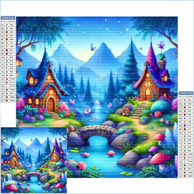 Diamond Painting 2025 New Collection Enchanted Fairy Village With Mushroom Houses Diamond Art Full Crystal Cross Stitch Products
Diamond Painting 2025 New Collection Enchanted Fairy Village With Mushroom Houses Diamond Art Full Crystal Cross Stitch Products