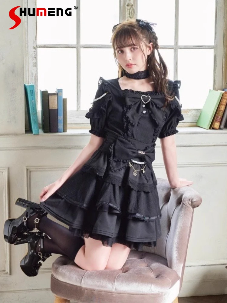 Liz Shirt Tops Mine Mass- Produced Large Bow Slim-Fit Kawaii Short-sleeved Blouses Spring and Summer Sweet Girl Knit Shirts
Liz Shirt Tops Mine Mass- Produced Large Bow Slim-Fit Kawaii Short-sleeved Blouses Spring and Summer Sweet Girl Knit Shirts