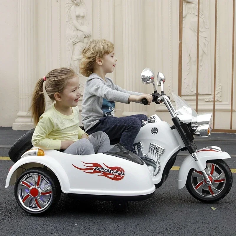 Children's electric motorcycle tricycle, twin babies can ride toy car, double seat four-wheel stroller
Children's electric motorcycle tricycle, twin babies can ride toy car, double seat four-wheel stroller