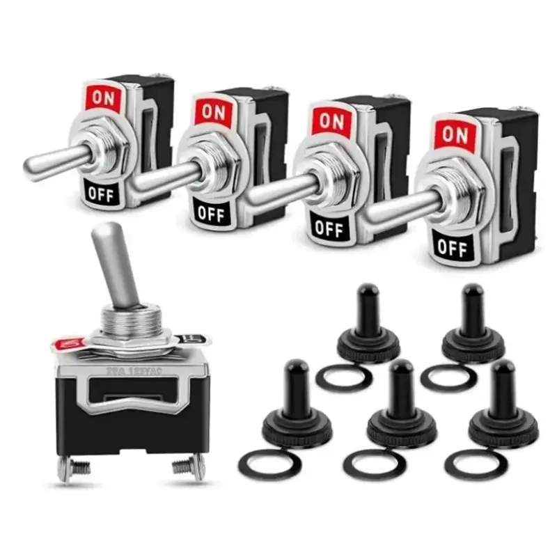 5Pcs Heavy Duty Car Boat Rocker Toggle Switch 15A 250V 2Pin SPST ON/OFF Rocker Switches with Waterproof Boot Spst Rocker Switch
5Pcs Heavy Duty Car Boat Rocker Toggle Switch 15A 250V 2Pin SPST ON/OFF Rocker Switches with Waterproof Boot Spst Rocker Switch