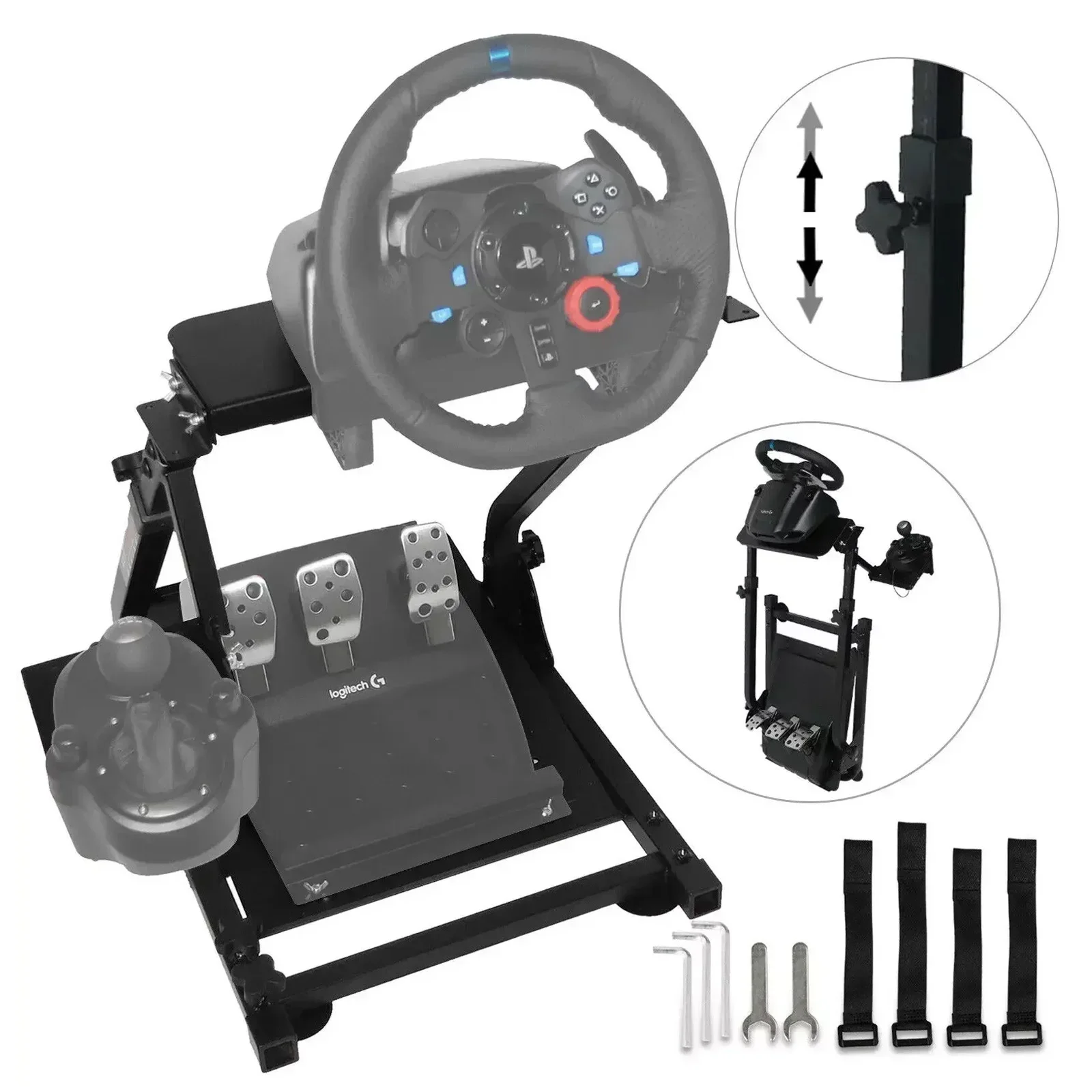 Подставка на руль VEVOR Racing Simulator для самообучения для Logitech G25 G27 G29 и G920, складная подставка на руль
Подставка на руль VEVOR Racing Simulator для самообучения для Logitech G25 G27 G29 и G920, складная подставка на руль