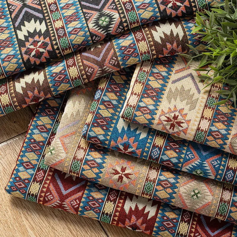 148cm Wide Thickened Ethnic Style Jacquard Fabric Sofa Tablecloth Pillow Door Curtain DIY High End Polyester Cotton Floral Cloth
148cm Wide Thickened Ethnic Style Jacquard Fabric Sofa Tablecloth Pillow Door Curtain DIY High End Polyester Cotton Floral Cloth