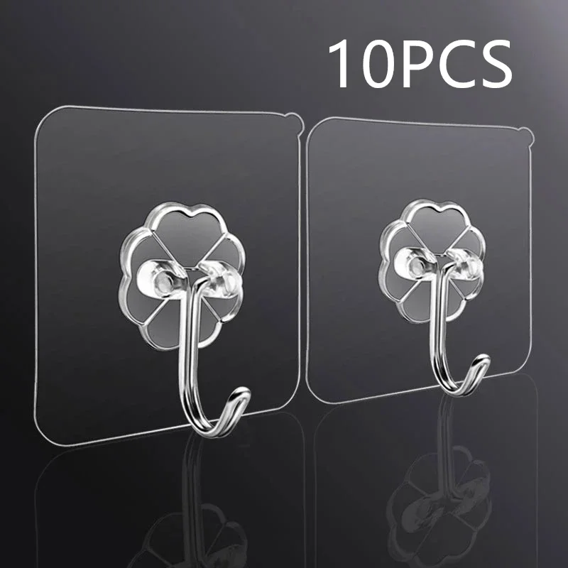 10/50/100pcs Strong Self Adhesive Hooks Key Storage Hanger Transparent Stainless Steel for Wall Door
10/50/100pcs Strong Self Adhesive Hooks Key Storage Hanger Transparent Stainless Steel for Wall Door