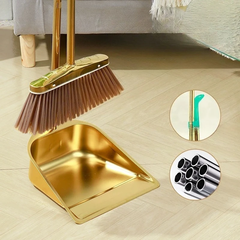 Thickened stainless steel broom household gold dustpan garbage shovel broom combination indoor and outdoor
Thickened stainless steel broom household gold dustpan garbage shovel broom combination indoor and outdoor