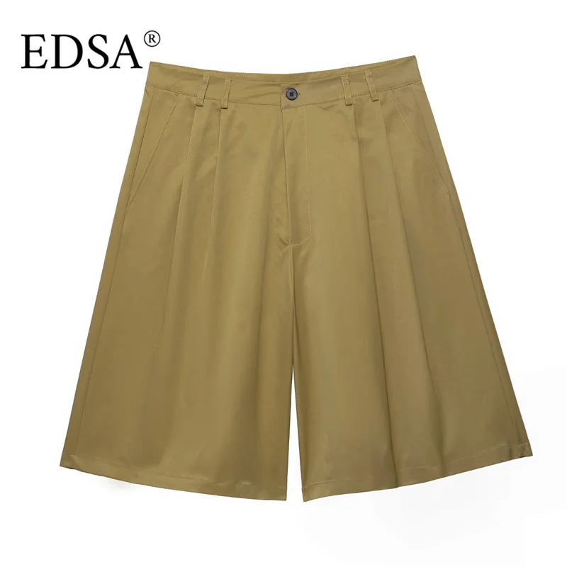 EDSA Женские шорты-бермуды со средней посадкой и петлями для ремня Повседневные женские короткие брюки с боковыми карманами
EDSA Женские шорты-бермуды со средней посадкой и петлями для ремня Повседневные женские короткие брюки с боковыми карманами