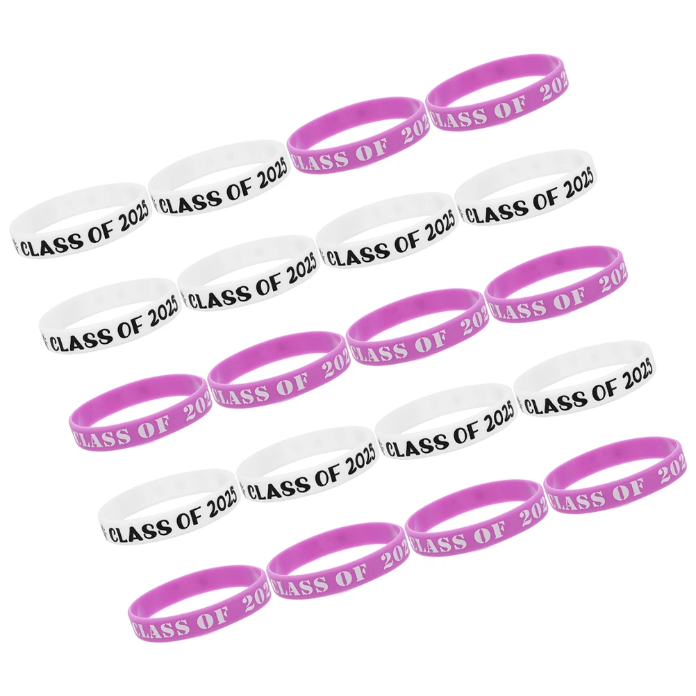 20 pcs Silicone Bracelets Wristbands Adjustable Comfortable Graduation Bracelet Bulk Kids Decorations Prom Accessories
20 pcs Silicone Bracelets Wristbands Adjustable Comfortable Graduation Bracelet Bulk Kids Decorations Prom Accessories