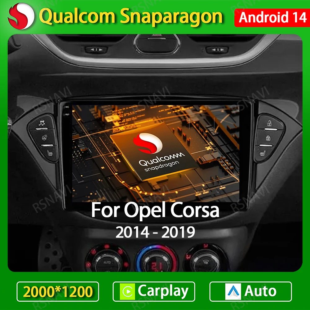 Android 14 Wireless CarPlay Auto For Opel Corsa E 2015 2016 2017 2018 2019 Car Radio Multimedia Video Player GPS NAVI 4G WIFI BT
Android 14 Wireless CarPlay Auto For Opel Corsa E 2015 2016 2017 2018 2019 Car Radio Multimedia Video Player GPS NAVI 4G WIFI BT