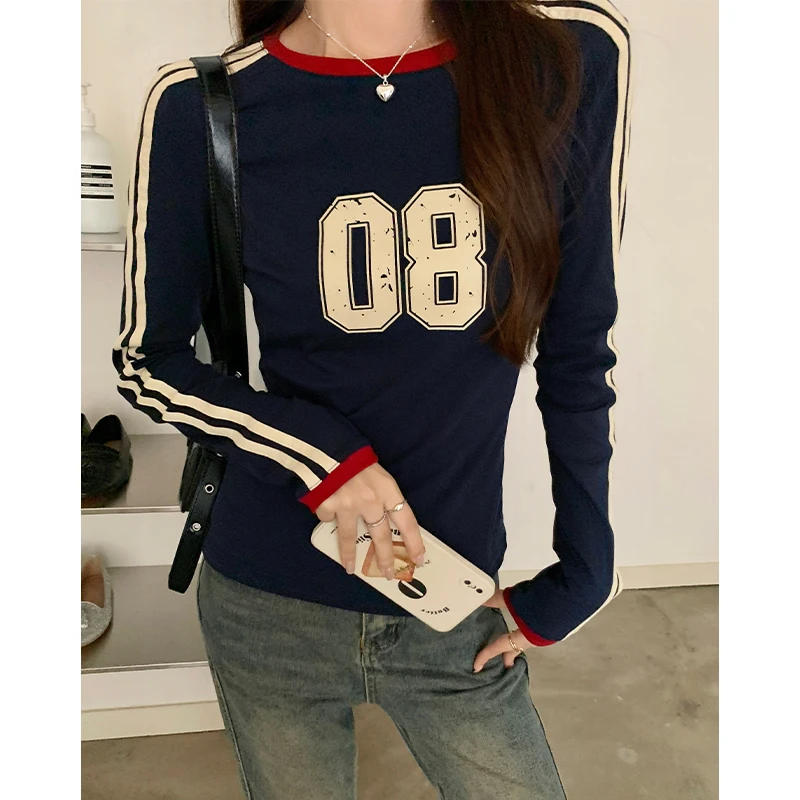 New Fashion Letters Printed Long Sleeve Slim T-shirts Women Autumn Winter Casual O-neck Patchwork Tees Tops Ladies Retro Tshirts
New Fashion Letters Printed Long Sleeve Slim T-shirts Women Autumn Winter Casual O-neck Patchwork Tees Tops Ladies Retro Tshirts