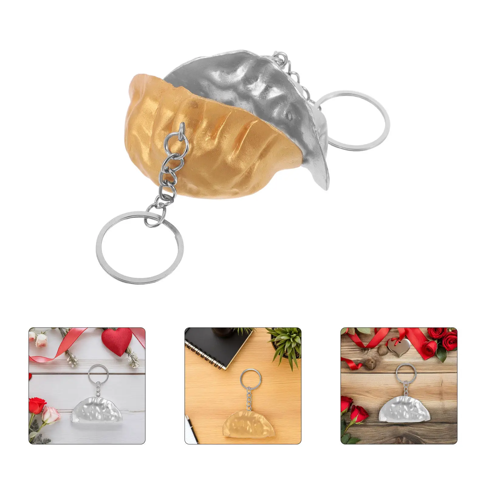 6Pcs Artificial Dumpling Keychain Realistic Decorative Food Charm Novelty Keyring for Handbag Purse Car Festival Decoration Play
6Pcs Artificial Dumpling Keychain Realistic Decorative Food Charm Novelty Keyring for Handbag Purse Car Festival Decoration Play