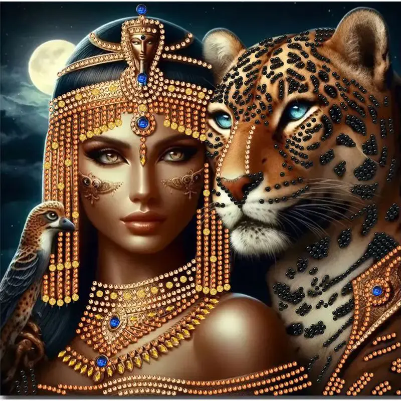 CHENISTORY Special Shaped Diamond Painting Egyptian woman and leopard DIY Diamond Embroidery Cross Stitch Kit Home Decoration
CHENISTORY Special Shaped Diamond Painting Egyptian woman and leopard DIY Diamond Embroidery Cross Stitch Kit Home Decoration