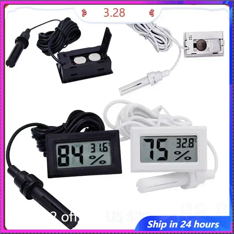 Digital Thermometer Hygrometer Temperature Humidity Gauge with Probe for Vehicle Reptile Terrarium Fish Tank Refrigerator 20%OFF
Digital Thermometer Hygrometer Temperature Humidity Gauge with Probe for Vehicle Reptile Terrarium Fish Tank Refrigerator 20%OFF