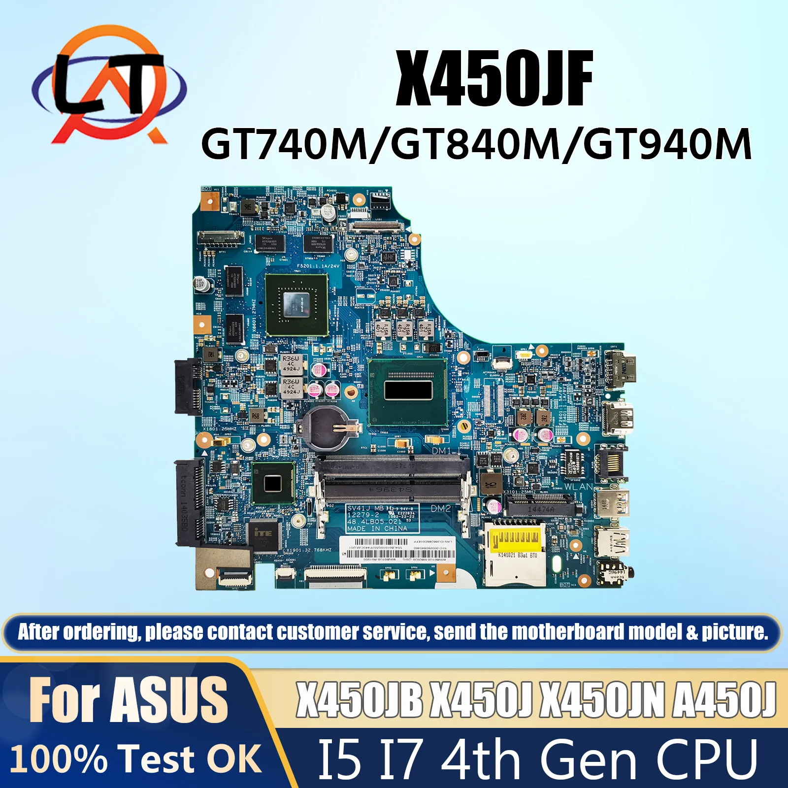 X450J Laptop Motherboard For ASUS X450JB X450JF X450JN A450J SV41JV Mainboard I5 I7-4th GT740M GT840M GT940M LVDS/EDP
X450J Laptop Motherboard For ASUS X450JB X450JF X450JN A450J SV41JV Mainboard I5 I7-4th GT740M GT840M GT940M LVDS/EDP
