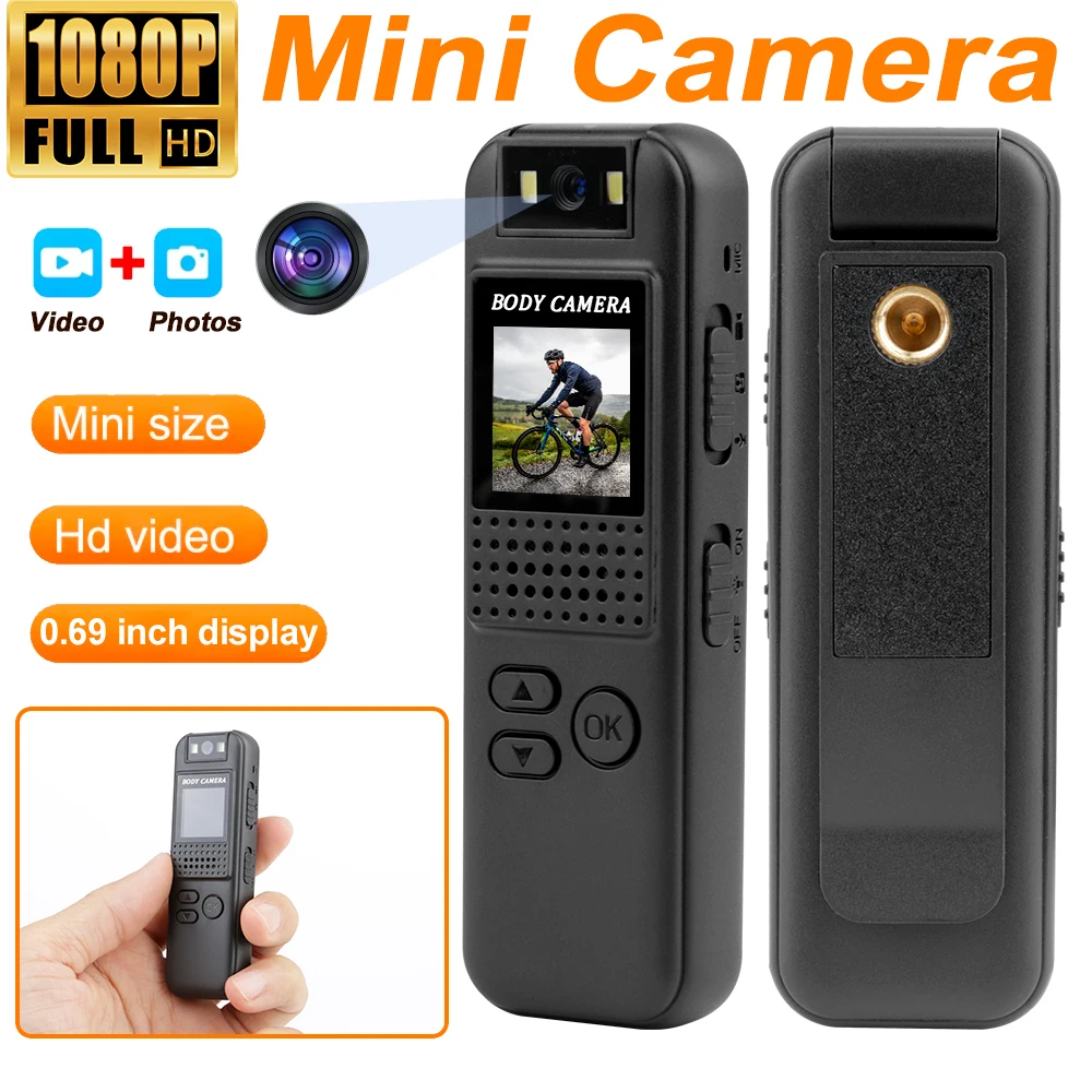 Mini Body Camera Full HD 1080P Body Mounted Camera Small Portable Night Vision sports Body Cam support TF card mini camera
Mini Body Camera Full HD 1080P Body Mounted Camera Small Portable Night Vision sports Body Cam support TF card mini camera