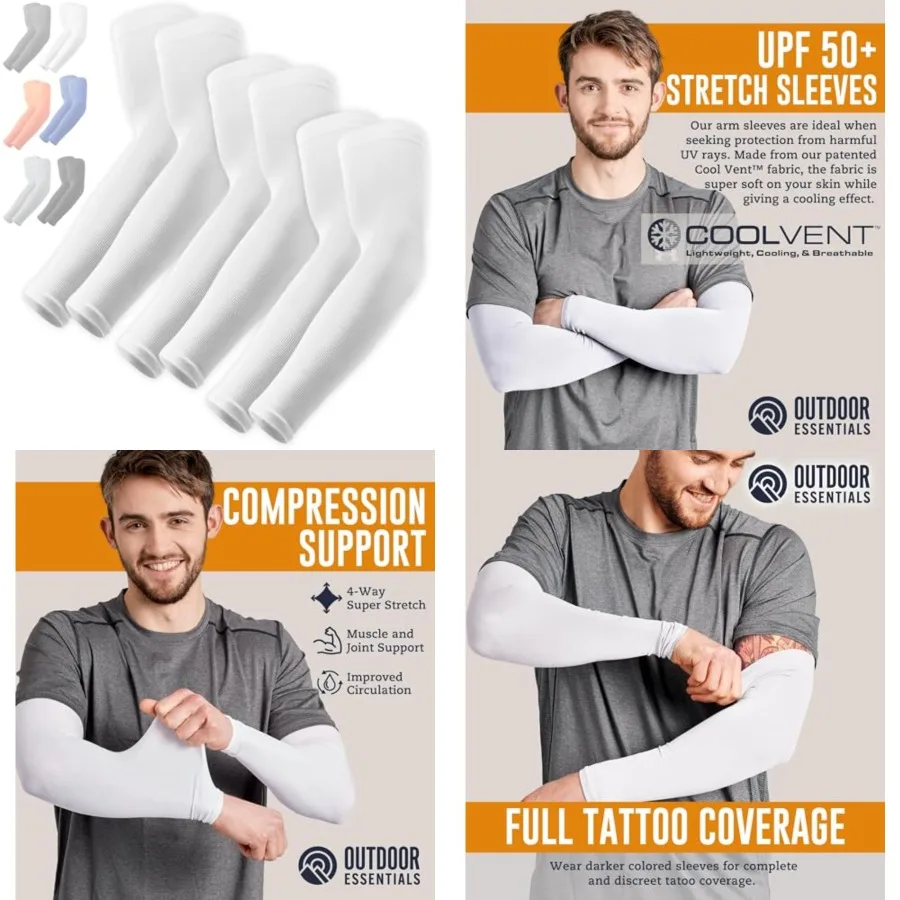 UV Sun Protection Arm Sleeves - Compression Arm Sleeve, UV Arm Sleeves Men, Women - Golf Cooling Sleeves
UV Sun Protection Arm Sleeves - Compression Arm Sleeve, UV Arm Sleeves Men, Women - Golf Cooling Sleeves